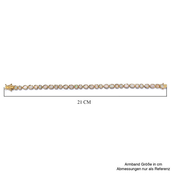 Nat&uuml;rliches, &auml;thiopisches Opal-Armband, ca. 20 cm, 925 Silber vergoldet ca. 7,04 ct image number 5