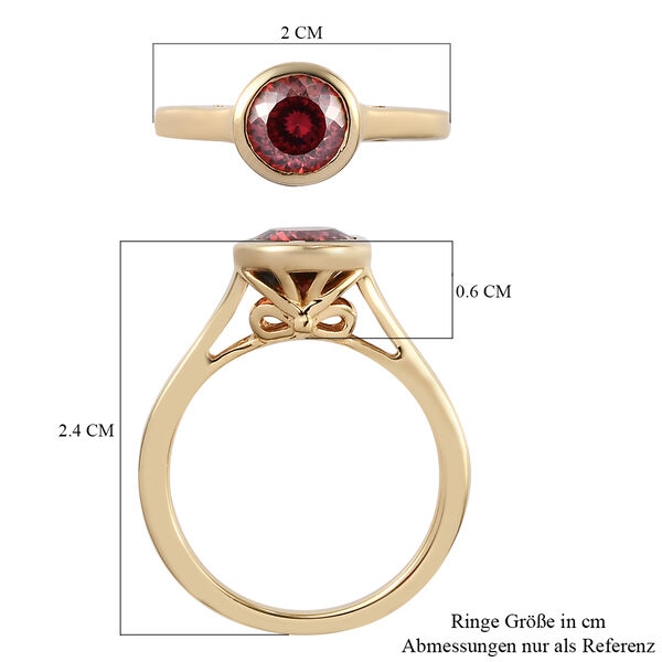 Roter Moissanit-Ring - 1,23 ct. image number 8