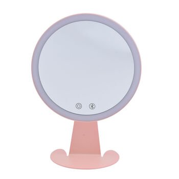 LED-Schminkspiegel mit Bluetooth-Audio, Rosa