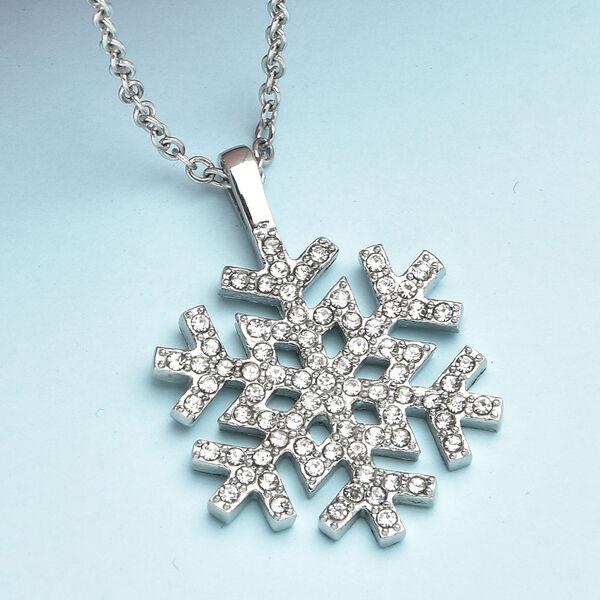 Wei&szlig;e Kristall-Halskette, 50 cm, 0,20 ct. image number 3