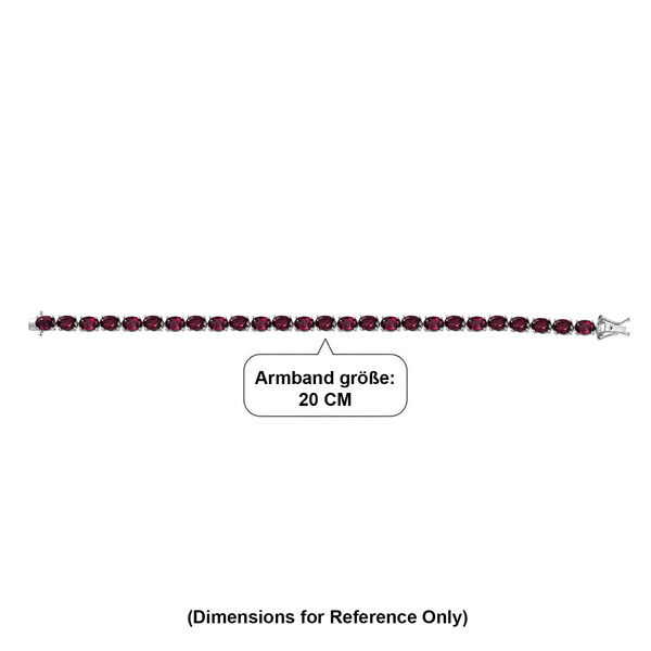 D'Joy AA Nat&uuml;rlicher Rhodolith Granat Armband ca. 20 cm 925 Silber rhodiniert ca. 26,55 ct. image number 4