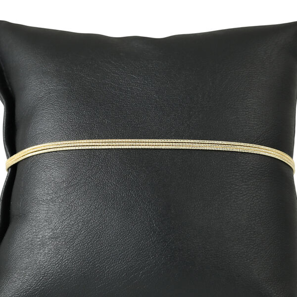 MULTI LINES SILK SNAKE 925 Silber vergoldet Armband ca. 18 cm + 2.5 cm Extender, ca. 3,15g