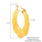 Gelbe Jade-Creolen, 925 Silber vergoldet ca. 77,50 ct image number 4