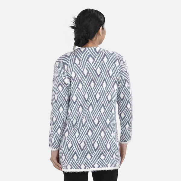 Unisize Cardigan, blau weiß gestreift image number 2