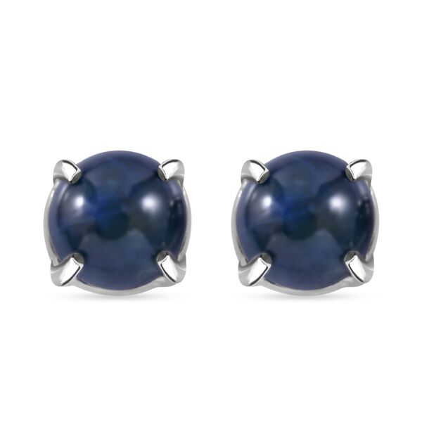 Blaue Sternsaphir Ohrringe, ca. 2,97 ct. image number 0