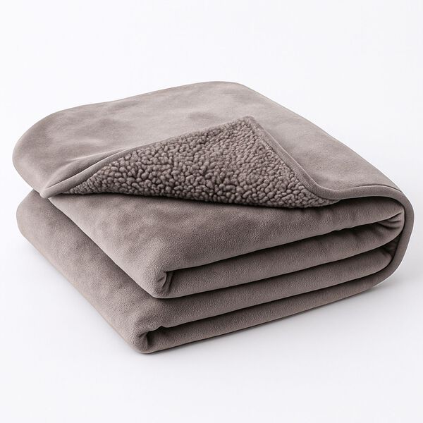 Serenity Night - Luxuriöse Mikroflanell-Decke, 550 GSM, Superweich und Kuschelig, 150 x 200 cm, Champagner-Taupe image number 6