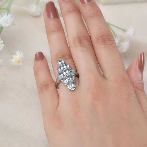 Himmelblauer Topas-Ring - 4,61 ct. image number 3
