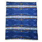 Wolkenweiche Sherpa-Decke mit Ikat-Muster, Blau  image number 1