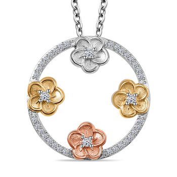 LUXURIANT DIAMOND - Lab Grown Diamant SI-GH Schmuckset 925 Silber rhodiniert ca. 0.25 ct