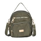 Kompakte Umh&auml;ngetasche mit RFID-Schutz, 4 Au&szlig;enf&auml;chern, verstellbarem Gurt, 16x5x19 cm, gr&uuml;n