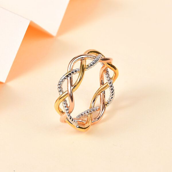 Dreifarbiger verflochtener Ring image number 2