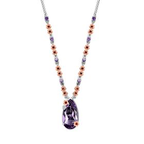 D'Joy AAA Rose De France Amethyst Halskette ca. 45 cm 925 Silber ca. 8,96 ct.
