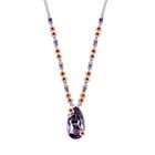 D'Joy AAA Rose De France Amethyst Halskette ca. 45 cm 925 Silber ca. 8,96 ct.