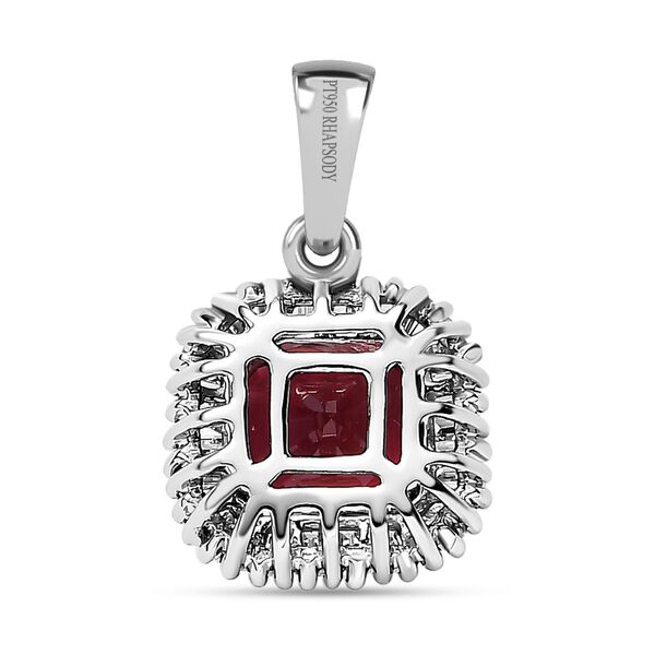 RHAPSODY AAAA Rubellit und VS EF Diamant Anh&auml;nger in 950 Platin - 2,24 ct. image number 6