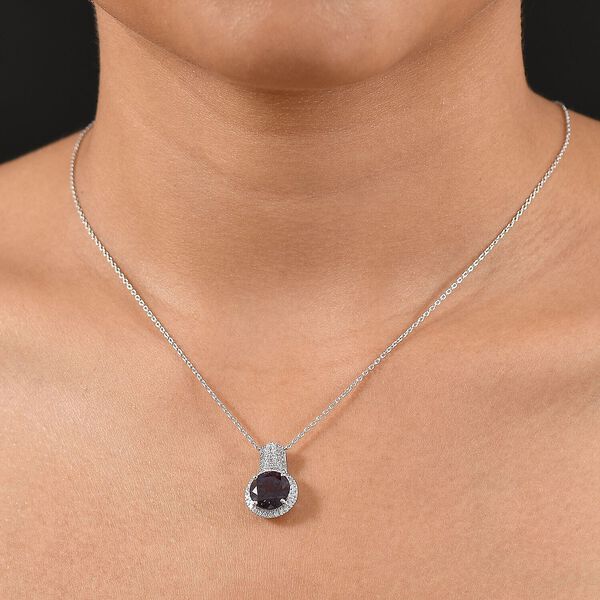 AAA Lab Grown Alexandrite, Lab Grown Diamant Schmuckset 417 Gold, 417 Gold Wei&szlig;gold Vergoldet ca. 5,35 ct. image number 2