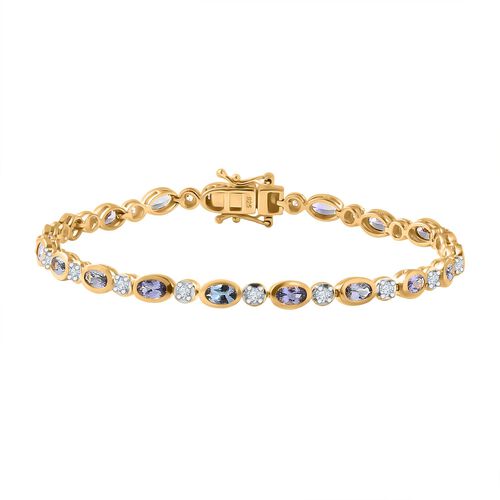 Grünes Tansanit, Pfau Tansanit und Zirkon-Armband image number 0