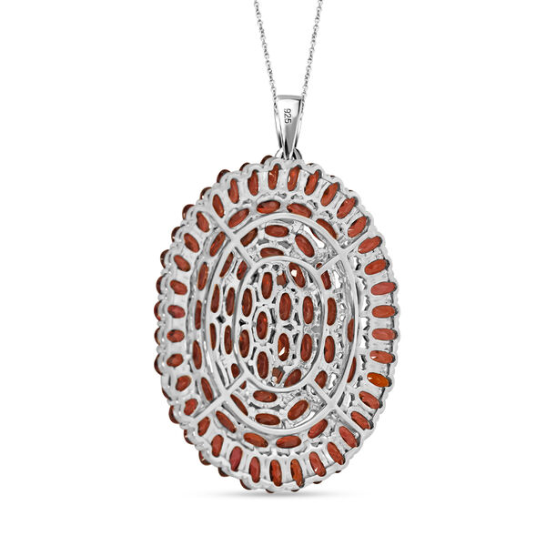 Roter Granat Schmuckset 925 Silber rhodiniert ca. 22,59 ct. image number 3