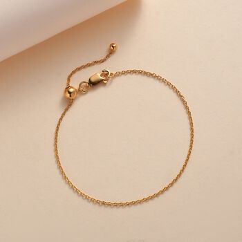 Anker-Kettenarmband 19cm in vergoldetem 925 Silber