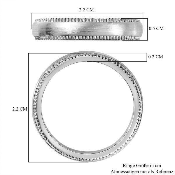 Klassischer Bandring, 925 Silber rhodiniert, (Größe 17.00) ca. 4,73g image number 7