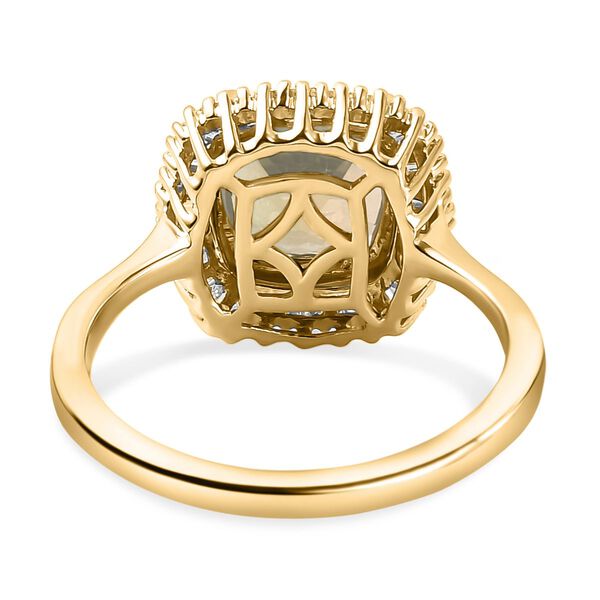 ILIANA AAA Turkizit und SI G-H Diamant-Ring in 750 Gelbgold - 2,87 ct. image number 6