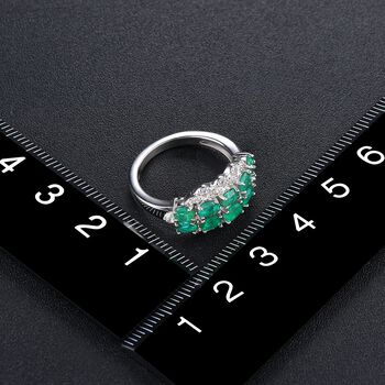 AAA Kagem sambischer Smaragd und Zirkon-Ring - 1,72 ct.