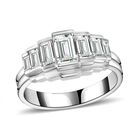 Moissanit Ring 925 Silber rhodiniert (Größe 16.00) ca. 1,48 ct