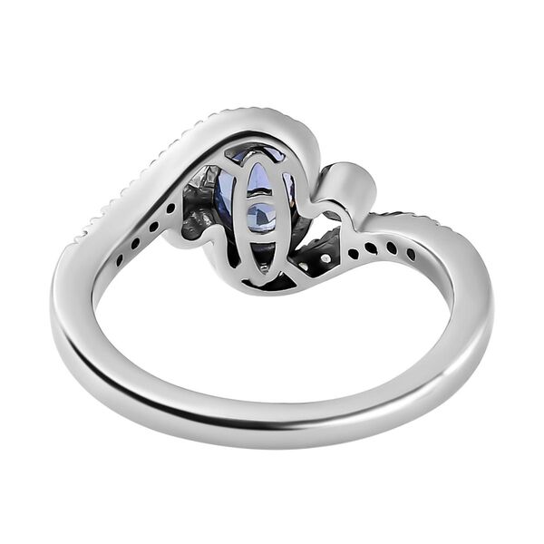 AAA Tansanit und Zirkon Bypass Ring - 0,92 ct. image number 5