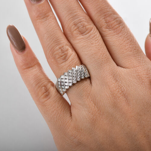 LUXURIANT DIAMOND - Lab Grown Diamant VS-EF SGL zertifiziert Ring 925 Silber rhodiniert (Größe 17.00) ca. 1.00 ct image number 2