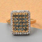 Alexandrit und Zirkon-Ring, 925 Silber Gelbgold Vermeil  ca. 1,39 ct image number 1