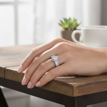 LUXURIANT DIAMOND - Lab Grown Diamant VS-EF IGI zertifiziert Ring 925 Silber rhodiniert (Gr&ouml;&szlig;e 19.00) ca. 1.00 ct