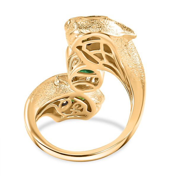 GP Trifono Kollektion- Pfau Triplett Quarz, Chromdiopsid und Kanchanaburi blauer Saphir-Ring - 1,87 ct. image number 6