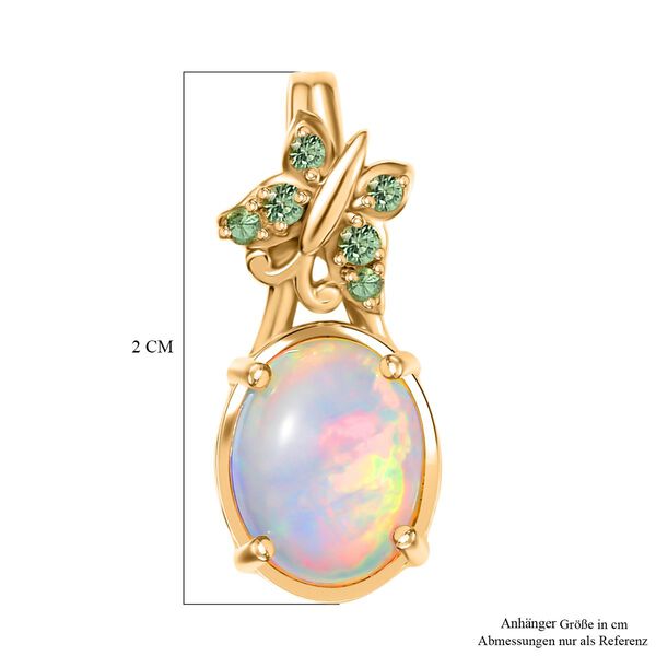 D'Joy AA Natürlicher, äthiopischer Welo Opal und Tsavorit Granat Anhänger - 1,40 ct. image number 6