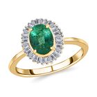 AAA Kagem sambischer Smaragd und Diamant Halo-Ring - 1,43 ct. image number 3