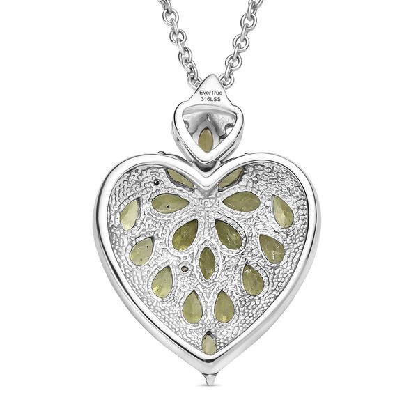 Peridot Schmuckset ca. 50 cm Edelstahl ca. 3,75 ct. image number 5