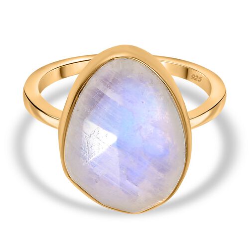 Regenbogen Mondstein Ring - 7,70 ct. image number 0