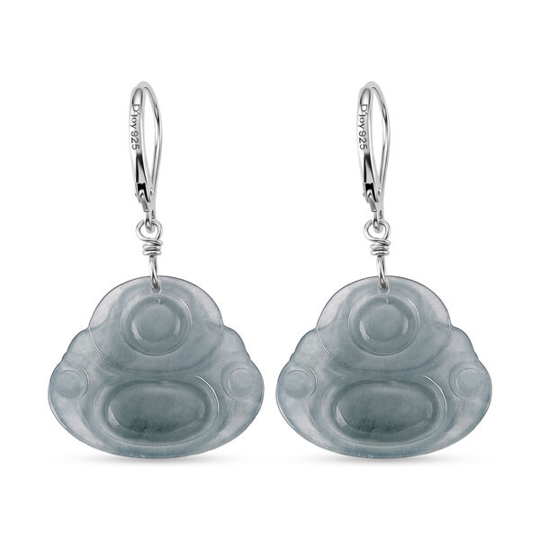 D'Joy Nat&uuml;rlicher Olmek Jadeit Ohrringe 925 Silber Rhodiniert ca. 20,00 ct. image number 4