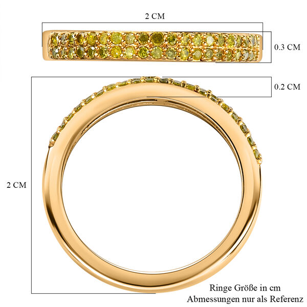 Gelber Diamant-Bandring - 0,25 ct. image number 7