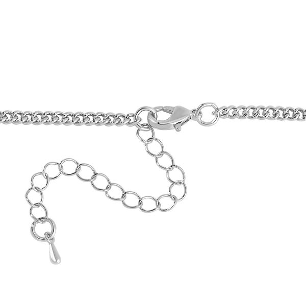 Lila, wei&szlig;e und schware Kristall 60+5cm Halskette image number 5