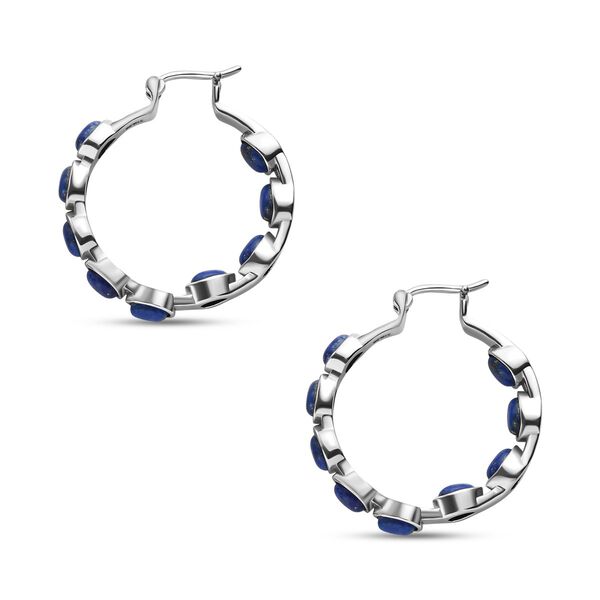 Lapislazuli-Ohrringe, 316L Edelstahl ca. 9.99 ct image number 4