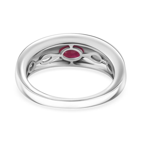 Afrikanischer Rubin (Fissure gef&uuml;llt) Ring 925 Silber platiniert (Gr&ouml;&szlig;e 19.00) ca. 1,18 ct image number 6