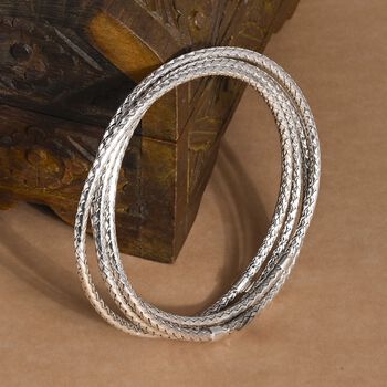 Royal Bali - 925 Silber Armreif ca. 19 cm ca. 43.76g, Geflochten