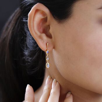 Nat&uuml;rliche, &auml;thiopische Opal-Ohrh&auml;nger - 0,98 ct.