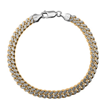 Italienisches 925 Silber Gelbgold Kette, ca. 50 cm ca. 45,85g