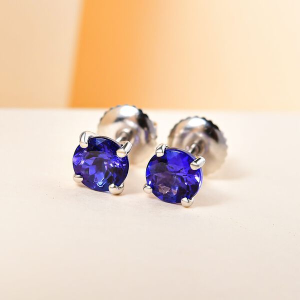 RHAPSODY - AAAA Tansanit-Ohrstecker, 950 Platin ca. 1.21 ct image number 2