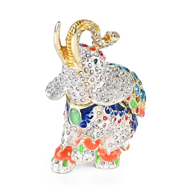 Dekorative Aufbewahrungsbox in Elefanten-Form, 6,5x3x3,5cm, Blau image number 2