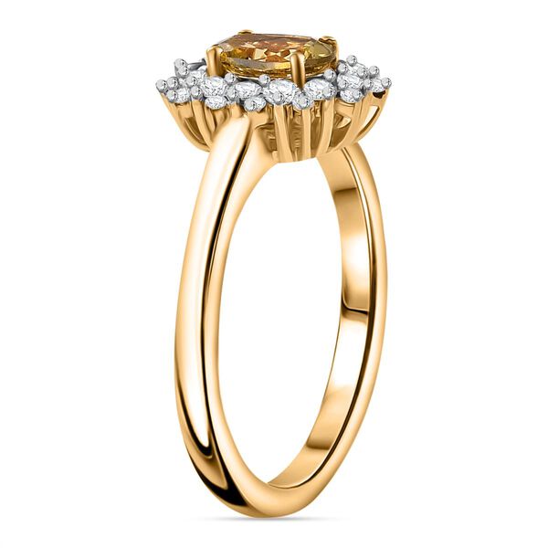 AA Natürliches goldenes Tansanit und Zirkon Schmuckset - 1,67 ct. image number 6