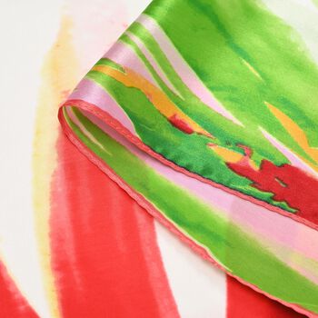 LA MAREY, 100% Maulbeerseiden Schal, bunt