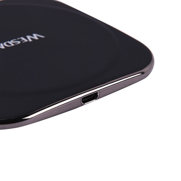 WESDAR superschlankes kabelloses Schnellladegerät, Größe 10x10x1 cm, Schwarz image number 4