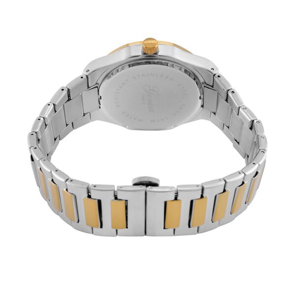 GENOA - Japanisches Uhrwerk, Gr&uuml;nes Sonnenschliff-Zifferblatt mit Balkenindexen, Edelstahl mit Faltschlie&szlig;e, Reiner Edelstahl, Bicolor, 20 cm image number 7