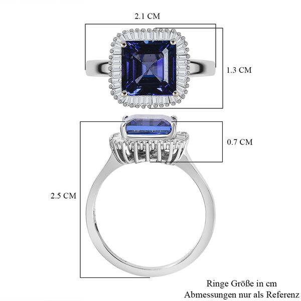 RHAPSODY AAAA Tansanit und VS EF Diamant Ring in 950 Platin - 3,41 ct. image number 5